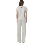 Γυναικείο Φαρδύ Παντελόνι Body Action Women's Wide Leg Pants 021527-01 (White Alyssum)