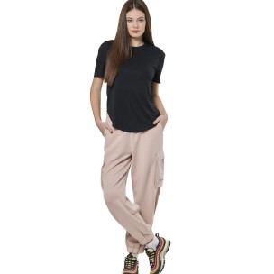 Γυναικείο Παντελόνι Body Action Women's Modal Cargo Trousers 021530-01 (Rose Dust)