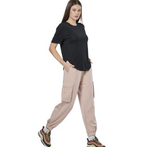 Γυναικείο Παντελόνι Body Action Women's Modal Cargo Trousers 021530-01 (Rose Dust)