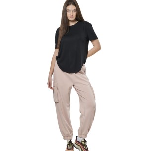 Γυναικείο Παντελόνι Body Action Women's Modal Cargo Trousers 021530-01 (Rose Dust)