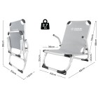 Καρεκλάκι Παραλίας Escape High Άσπρο/Γκρι 15583