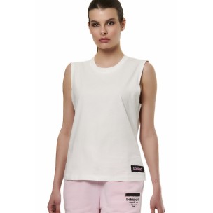 Γυναικείο Αμάνικο T-Shirt Body Action Women's Sleeveless Top 041516-01 (White)