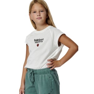 Παιδικό T-Shirt Body Action Girl's Raglal Short Sleeves T-Shirt 042502-01 (White Allysum)