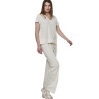 Γυναικείο V-Neck T-Shirt Body Action Women's V-Neck T-Shirt 051521-01 (White Allysum)