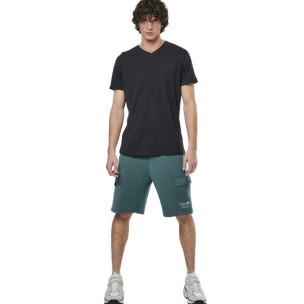 Ανδρικό V-Neck T-Shirt Body Action Men's V-Neck T-Shirt 053521-01 (Black)