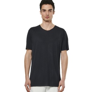 Ανδρικό Modal T-Shirt Body Action Men's Modal Blend Raw Cut T-Shirt 053527-01 (Black)