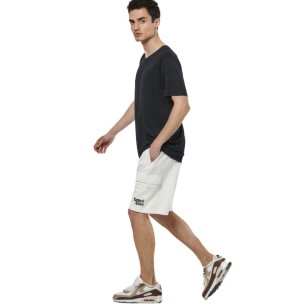 Ανδρικό Modal T-Shirt Body Action Men's Modal Blend Raw Cut T-Shirt 053527-01 (Black)