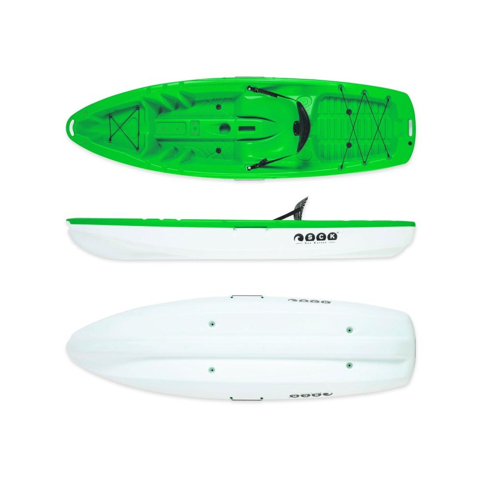 Μονοθέσιο Καγιάκ με Λευκή Γάστρα Sck Tipsy 254 (Πράσινο-Άσπρο)