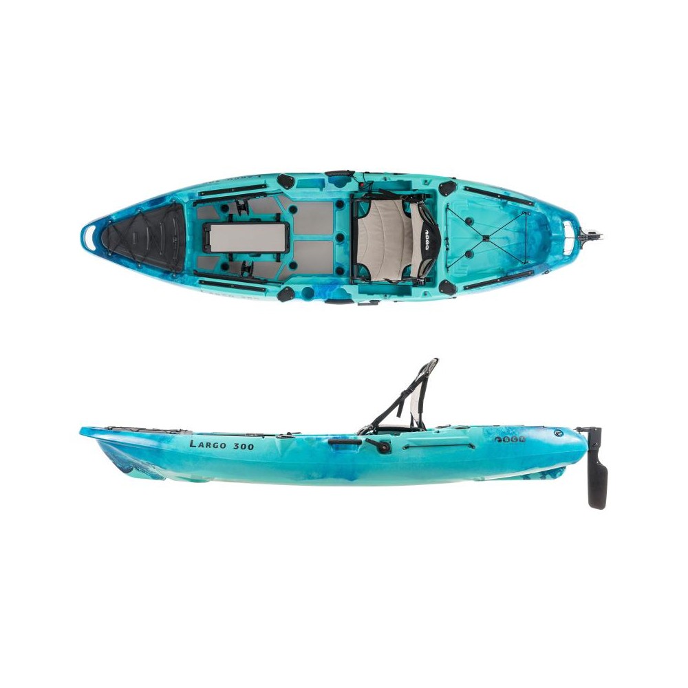 Μονοθέσιο Pedal Kayak Ready με Αλουμινίου Κάθισμα και Box Sck Largo 300 (Μπλέ-Τυρκουάζ)