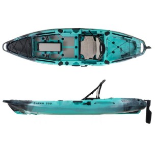 Μονοθέσιο Pedal Kayak Ready με Αλουμινίου Κάθισμα και Box Largo 300 Μαύρο-Τυρκουάζ