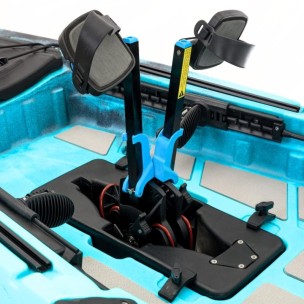 Μονοθέσιο Pedal Kayak Ready με Αλουμινίου Κάθισμα και Box Sck Largo 300 (Μαύρο-Τυρκουάζ)