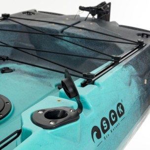 Μονοθέσιο Pedal Kayak Ready με Αλουμινίου Κάθισμα και Box Sck Cargo 320 Μαύρο-Τυρκουάζ