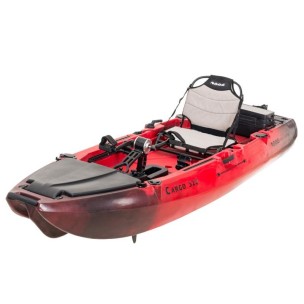 Μονοθέσιο Pedal Kayak Ready με Αλουμινίου Κάθισμα και Box Sck Cargo 320 (Μαύρο-Κόκκινο)