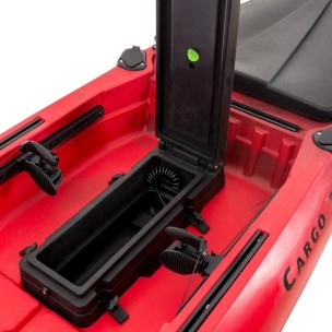 Μονοθέσιο Pedal Kayak Ready με Αλουμινίου Κάθισμα και Box Sck Cargo 320 (Μαύρο-Κόκκινο)