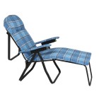 Πολυθρόνα 7 θέσεων Μαύρου Σκελετού Μπλε Καρό Μαξιλάρι Escape 15532