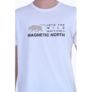 Ανδρικό T-Shirt Magnetic North Men's Graphic Tee Into The Wild 24003 (Off White)