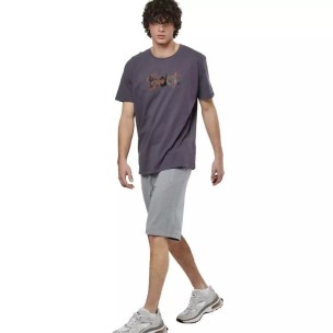 Ανδρική Βερμούδα Body Action Men's Essentials French Terry Shorts 033516-03 (Silver Grey)