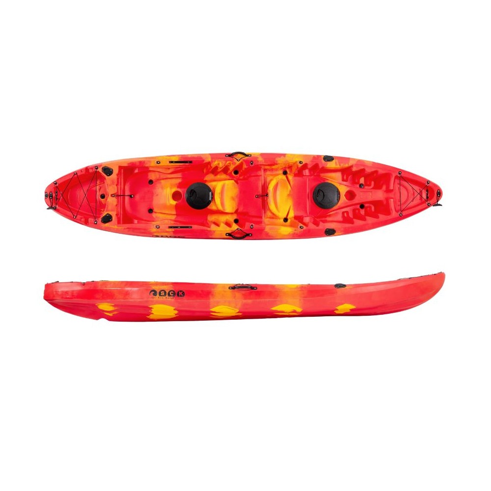 Θαλάσσιο Καγιάκ 2+1 θέσεων Sck Nereus HD (Κόκκινο-Κίτρινο)