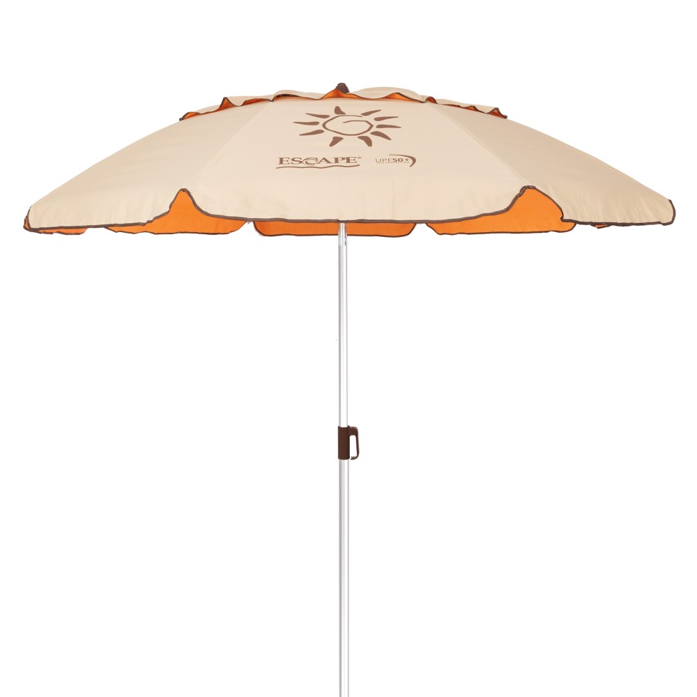 Ομπρέλα Παραλίας Αλουμινίου 2m PE 180gsm UPF50+ Πορτοκαλί Escape 12211