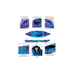 Μονοθέσιο Sit-in καγιάκ Sck Picco 280 (Άσπρο- Μαύρο)