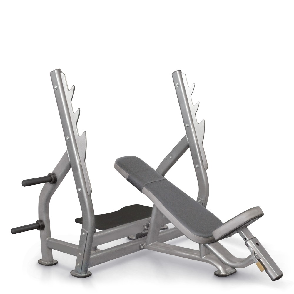 Πάγκος Επικλινής με Ορθοστάτες Impulse Incline Bench IT7015 (Ασημί)