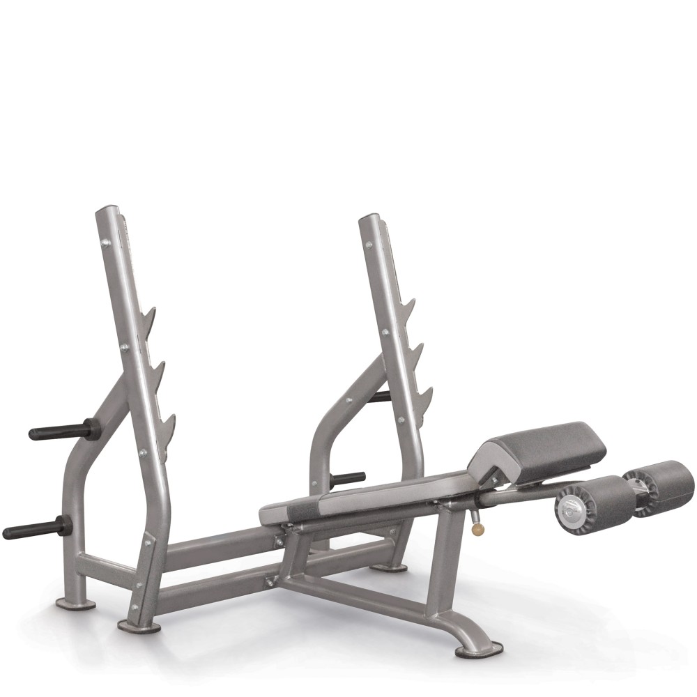 Πάγκος Κατακλινής με Ορθοστάτες Impulse Decline Bench IT7016 (Ασημί)