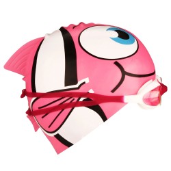 Σκουφάκι και Γυαλάκια κολύμβησης junior (ροζ)  88DU FWZ