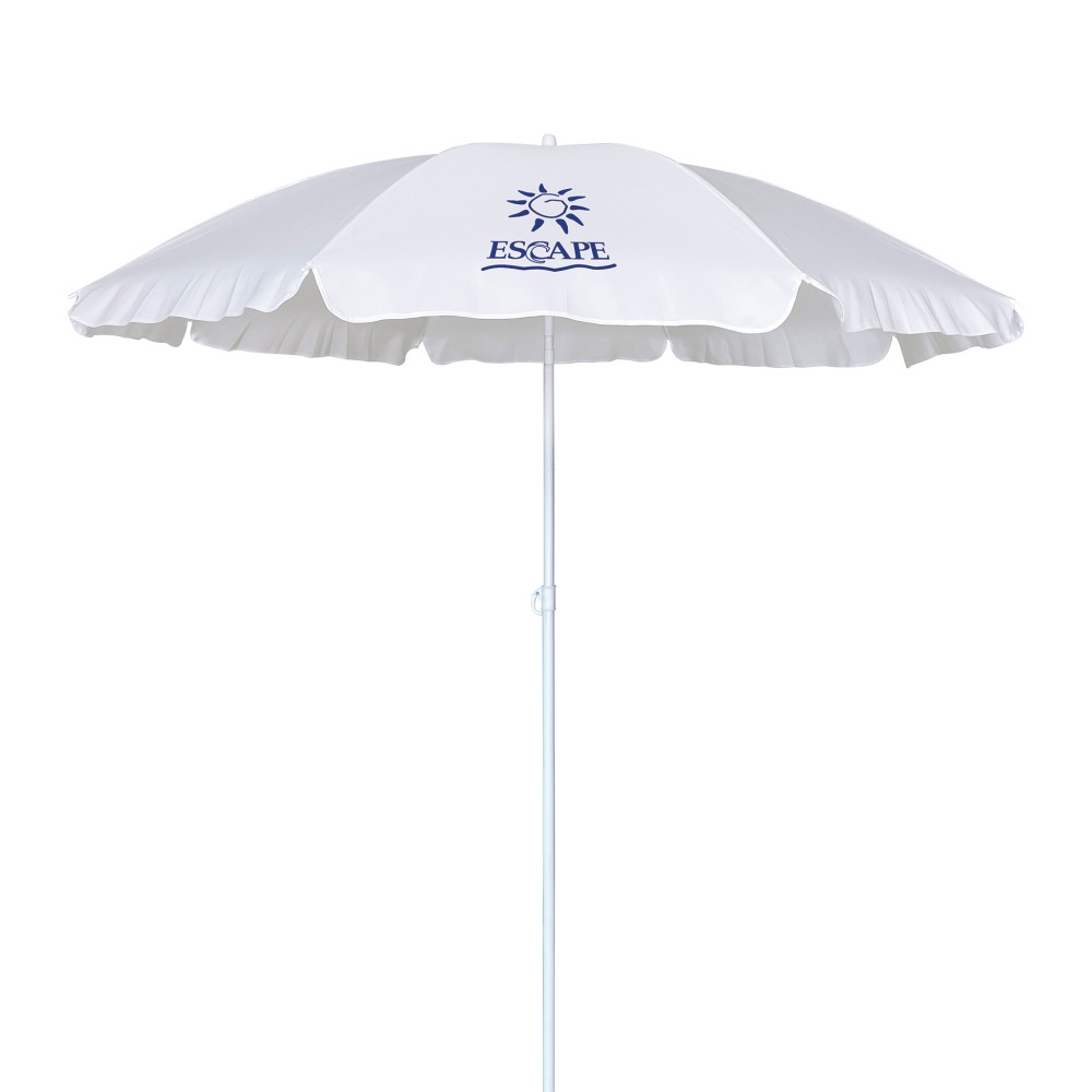 Ομπρέλα Παραλίας 2m 180gsm 8 Ακτίνες 4mm Λευκή Escape 12045