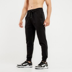 Ανδρικό Παντελόνι Φόρμας BeNation Essential Heavy Jersey Rib Hem Pants 02312502-01 (Black)