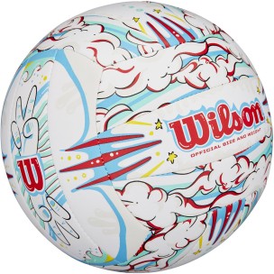 Μπάλα Beach Volley Wilson Graffiti Peace (White/Blue OF) WV4008302XBOF