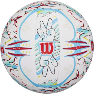 Μπάλα Beach Volley Wilson Graffiti Peace (White/Blue OF) WV4008302XBOF