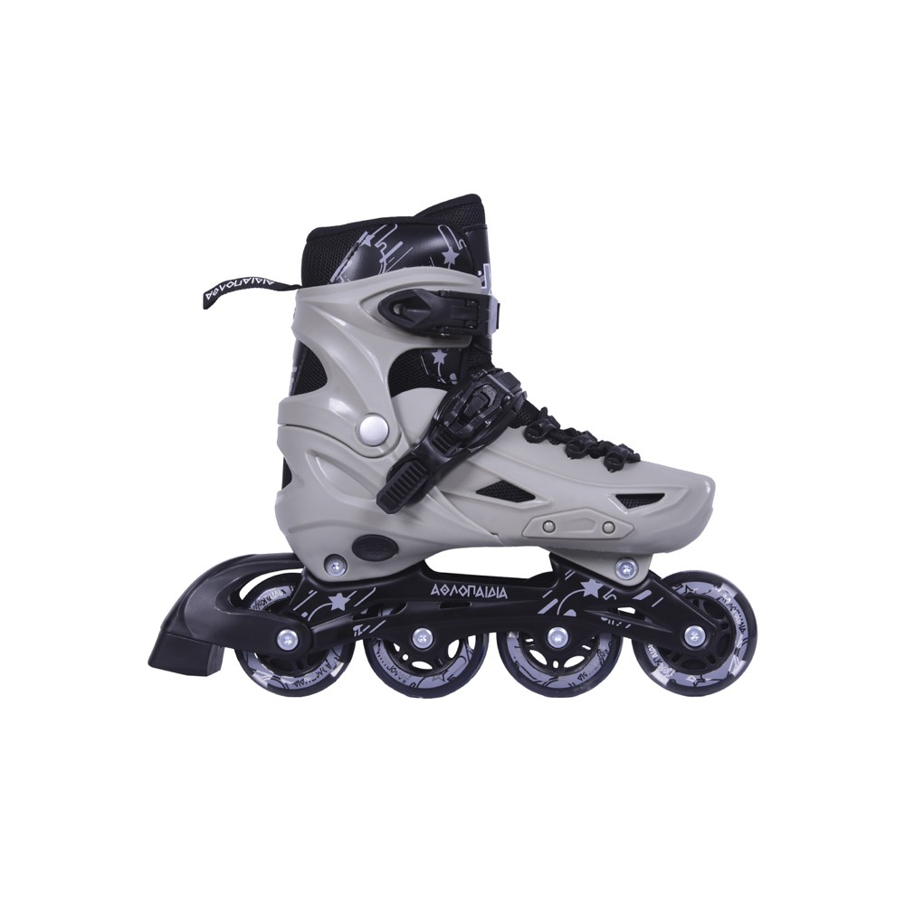 Αυξομειούμενα Inline Skates Αθλοπαιδιά, Γκρί 002.10306/GR (Size 31-34)