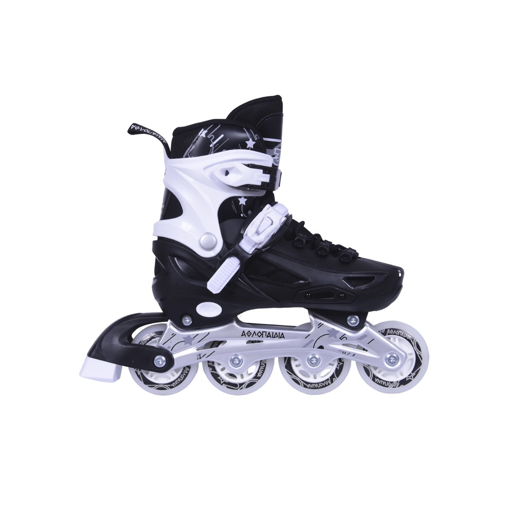 Αυξομειούμενα Inline Skates Αθλοπαιδιά, Μαύρο 002.10306/M (Size 35-38)