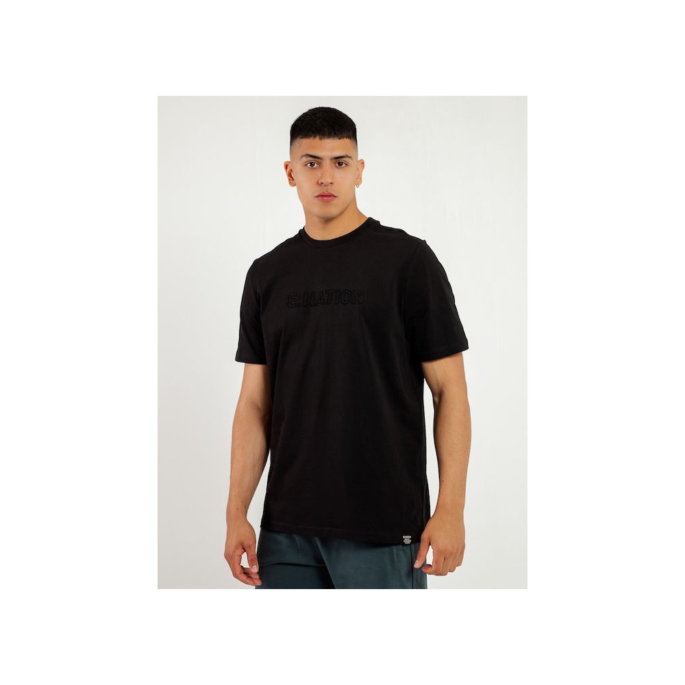 Ανδρικό T-Shirt Be:Nation Embosed Logo s/s Tee 05312515-01 (Black)