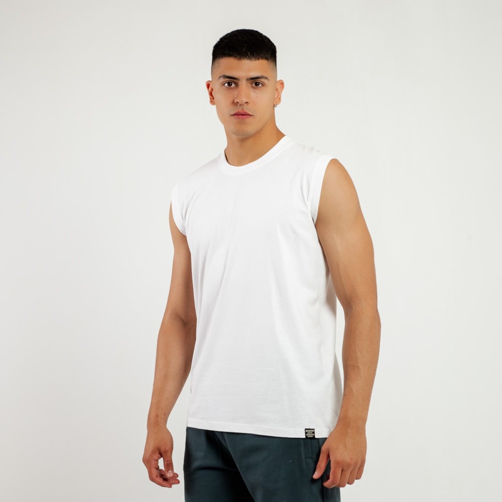 Ανδρικό T-Shirt Be:Nation Essentials Sleeveless Tee 04312501-02 (White)