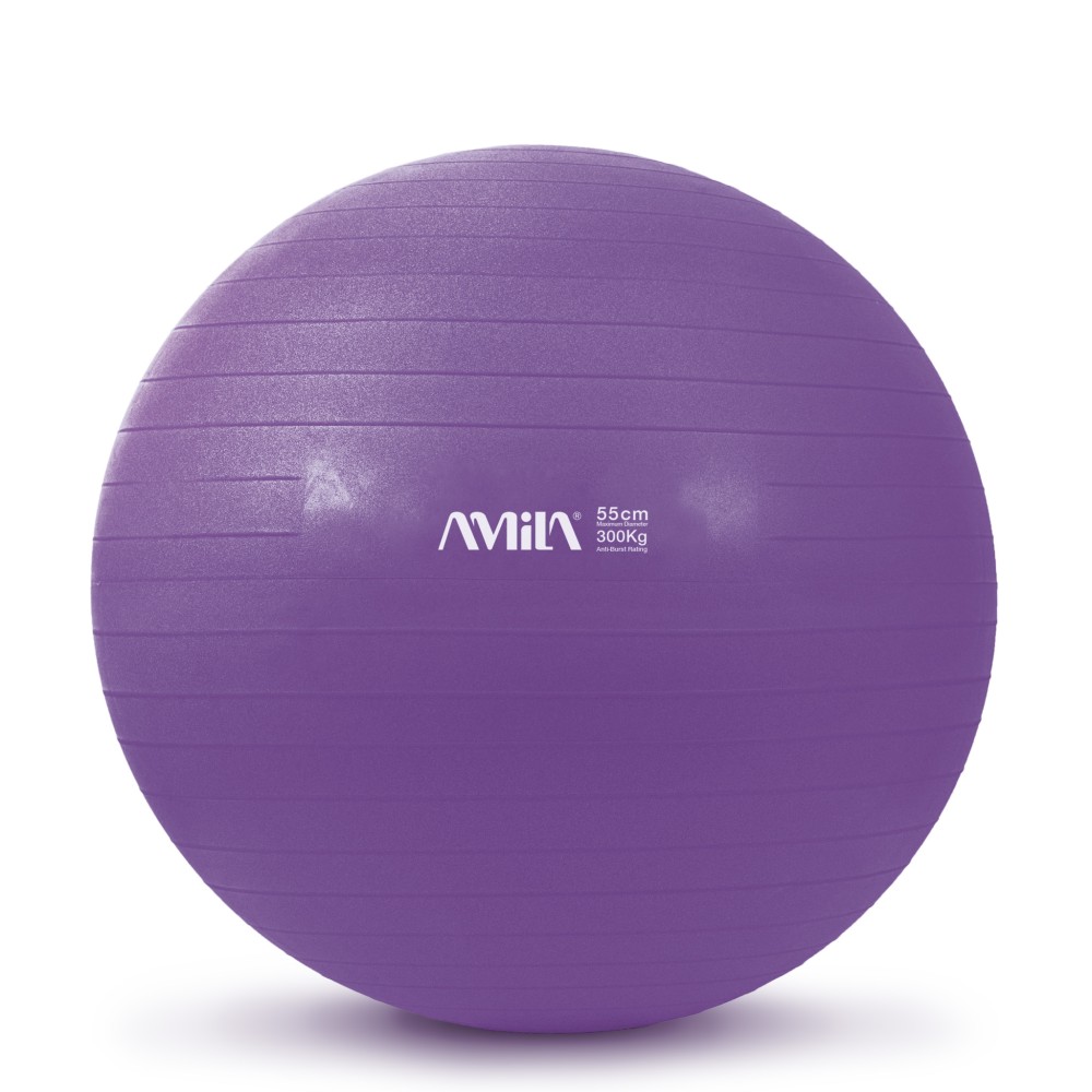Μπάλα Γυμναστικής Amila GymBall 55 cm Μώβ Bulk 48409