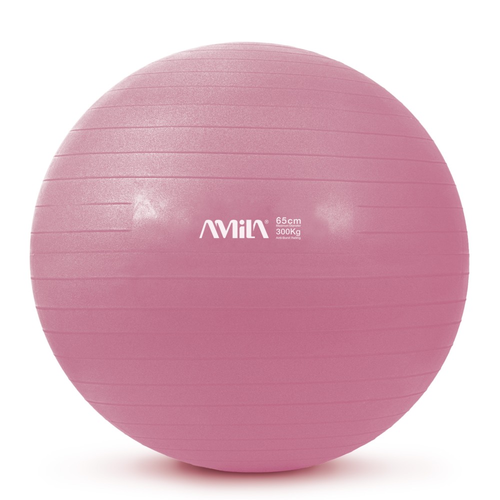 Μπάλα Γυμναστικής Amila Gymball 65cm Ρόζ 95848