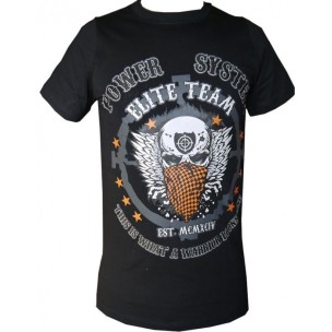 T-shirt "WARRIOR" (μαύρο) POWER SYSTEM PS 8004Β
