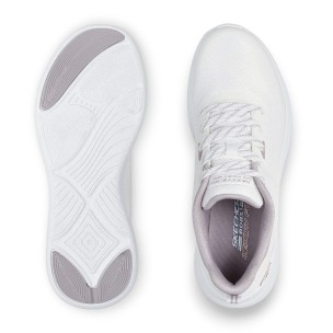 Γυναικεία Παπούτσια Skechers Mesh Lace Up W/ Hotmelt Trim 117730-WHT