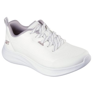 Γυναικεία Παπούτσια Skechers Mesh Lace Up W/ Hotmelt Trim 117730-WHT