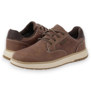 Ανδρικά Παπούτσια Skechers Round Toe Waterproof Lace Up 205234-BRN