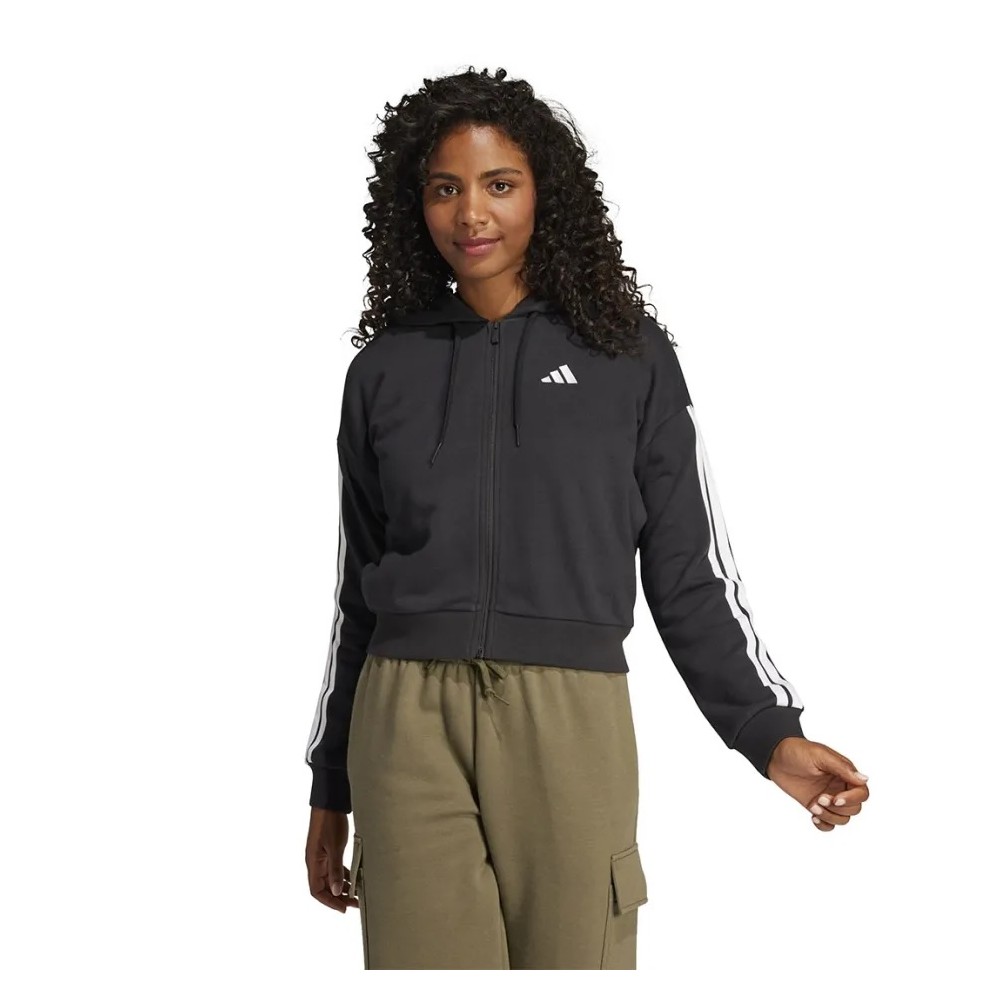 Γυναικεία Ζακέτα με κουκούλα Adidas Essentials 3-Stripes French Terry JE0052