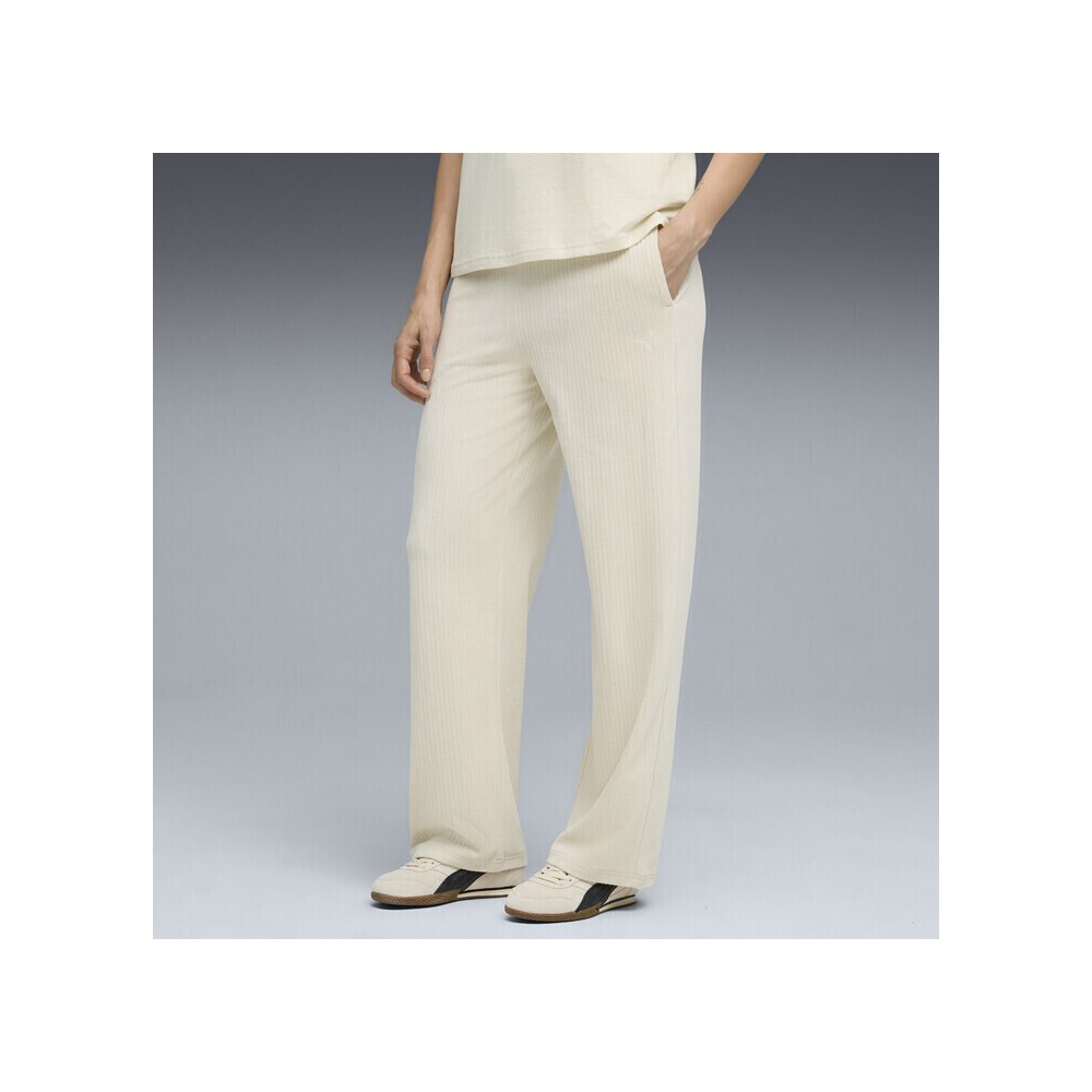 Γυναικείο Παντελόνι Φόρμας Puma Ess Elevated Velour Rib Straight Leg Pant 688108-87