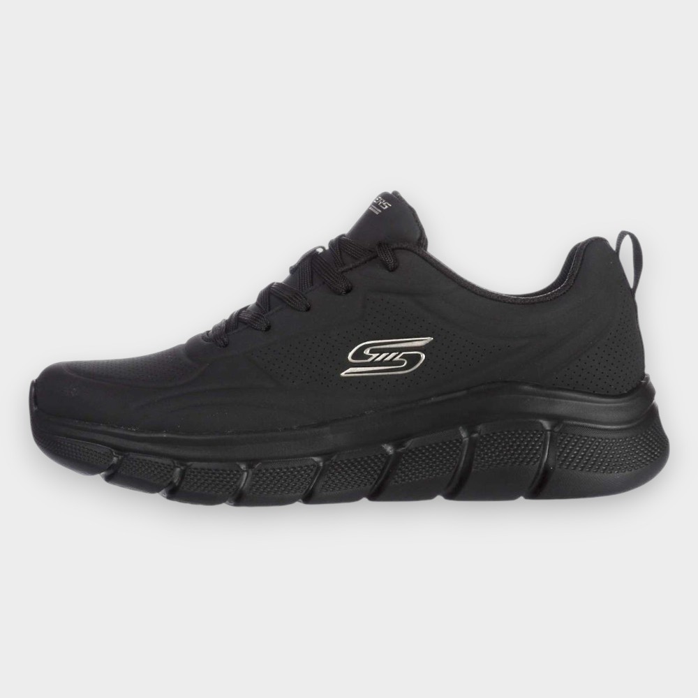 Ανδρικά Παπούτσια Skechers Debossed Lace Up Pu Sneaker 118110-BBK