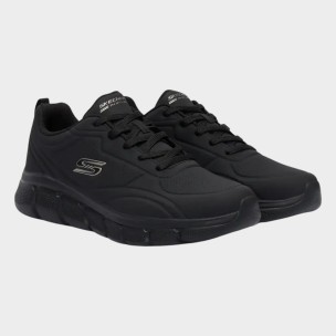Ανδρικά Παπούτσια Skechers Debossed Lace Up Pu Sneaker 118110-BBK