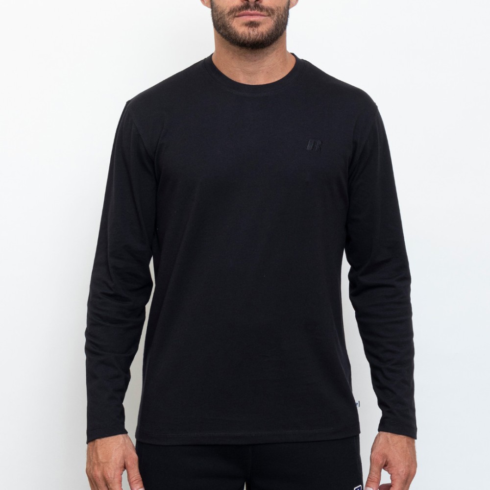 Ανδρική Αθλητική Μπλούζα Μακρυμάνικη Russell Athletic L/S Crewneck A25-002-2-099 ΜΑΥΡΟ