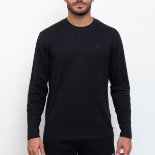 Ανδρική Αθλητική Μπλούζα Μακρυμάνικη Russell Athletic L/S Crewneck A25-002-2-099 ΜΑΥΡΟ