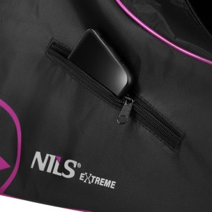 Τσάντα μεταφοράς Inline Rollers με φερμουάρ Nils Extreme TS306 Μαύρο/Ρόζ (One Size)