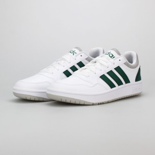 Παιδικά Παπούτσια Adidas Hoops 3.0 CF IG3830 Λευκό-Πράσινο