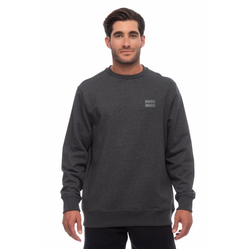 Ανδρική Μπλούζα Be:Nation Logo Crew Neck Charcoal 06302508-3F